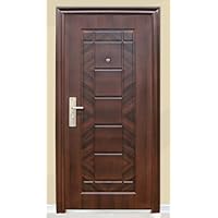 Porta Blindata Esterna Con Spioncino - Apertura Interna/Esterna Destra/Sinistra, Effetto Legno Marrone