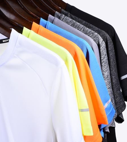 1er Pack T-Shirts für Herren Sport Tshirts Mesh Funktionsshirt Laufshirt Herren Weiße Tshirts Kurzarm Männer Sport Shirt Sommer Outdoor Fitnessshirt Trainingsshirt wandershirt für Männer White-L