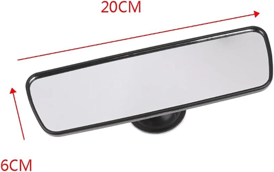 Interior Rearview Mirror Rear View Mirror Glass Suction Cup Wide-Angle Rearview Mirror 360° Rotates Adjustable View Mirror Car Rearview Mirror