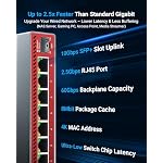 8-Port 2.5Gb Switch with 10Gb SFP+ Port, Unmanaged Multigig Ethernet Splitter for NAS, Gaming, PC - Plug & Play, Silent Aluminum Housing, 2.5 Gigabit Network Switch - Image 4