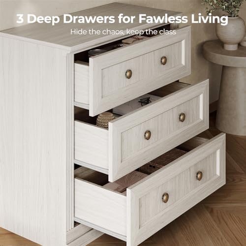 Monos 96" Modular Entertainment Center with Storage Drawers, TV Stand for Living Room, Fluted Display Accent Cabinet, Sideboard Credenza, Buffet Cabinet with Doors, Media Console Table, White - 5