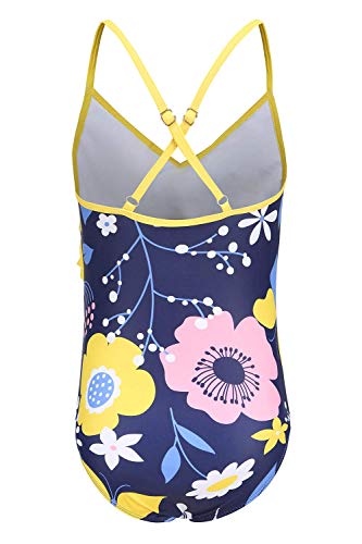 Image of Girls One Piece Swimsuits Hawaiian Ruffle Swimwear Beach Bathing Suit for Summer Vacation