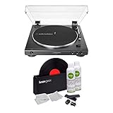 Audio-Technica AT-LP60X Fully Automatic Belt-Drive Stereo Turntable (Black) with Knox Gear Vinyl...