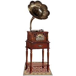 AURADO Tourne-Disque Vintage Platine Gramophone Haut-Parleur Bluetooth rétro avec Haut-parleurs sans Fil Lecteur CD… - Les Beatles, Paul McCartney, John Lennon, RIngo Starr, George Harrison