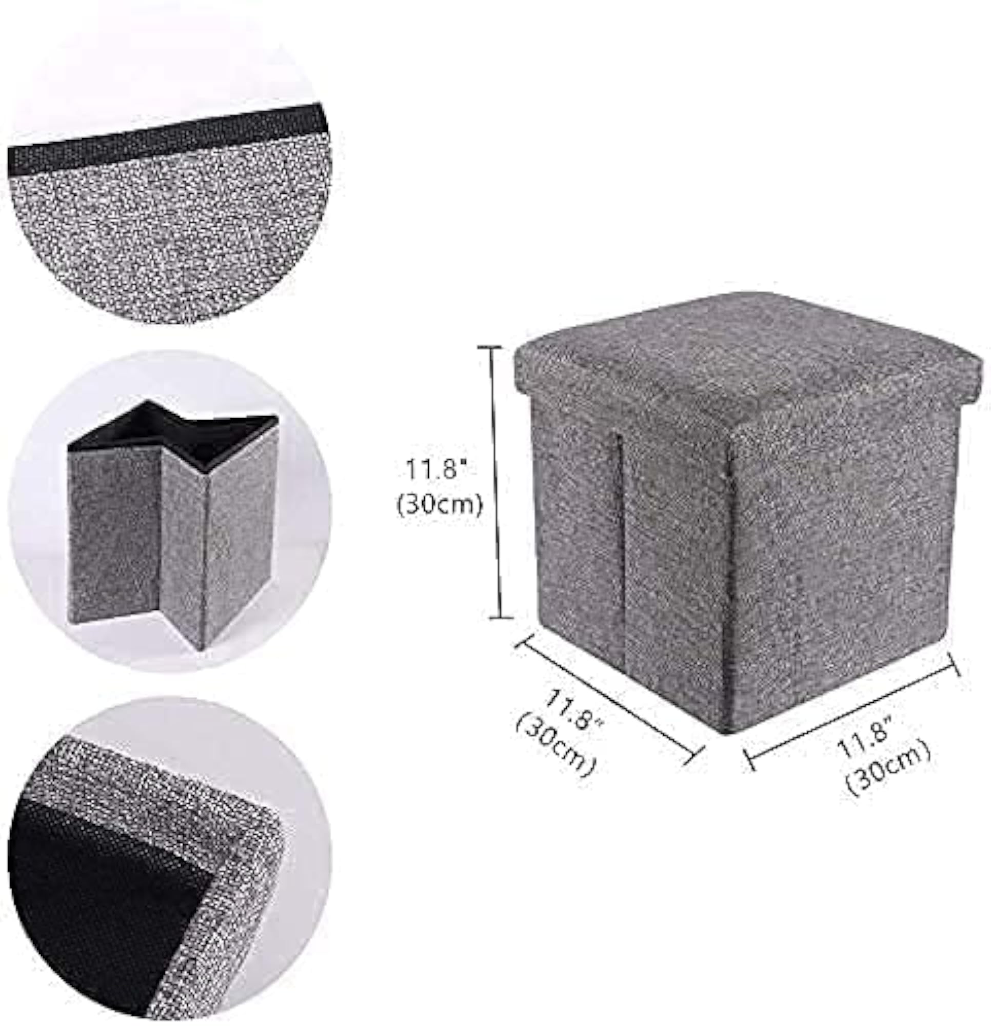 KTTOK Multi-Purpose Storage Stool with Cushion Seat