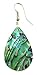 Swimmi Iridescent Paua Abalone Shell Earrings, Teardrop Natural Abalone Earrings for Women, Handmade Dangle Drop Seashell Earrings Fashion Jewelry BA196