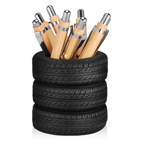 Consejos para Comprar Contenedores de oficina - solo los mejores. 41 Organizador de Escritorio Creativo en Forma de Llanta, Portalápices Original para Oficina y Hogar, Regalo para Mecánicos y Amantes de Autos, Contenedor de Plumas Resistente y...