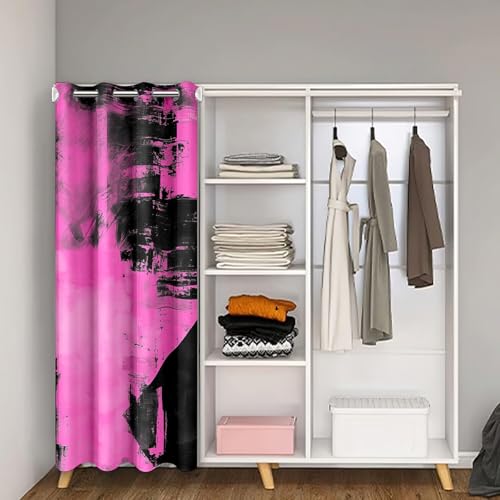 Rideau occultant moderne rose pour chambre enfant et salon 106x203cm - 3