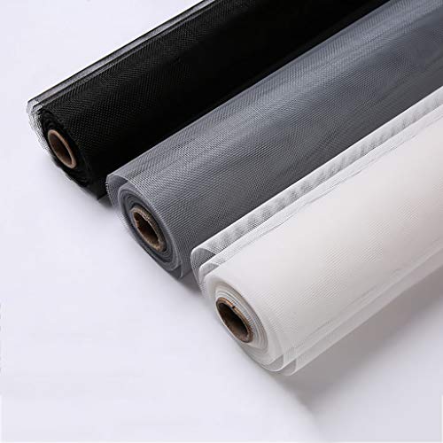 XXYANZI Malla Mosquitera Ventana 1.2x10m, Tela Mosquitera por Metros Prevenir Mosquitos Y Insectos Mosquiteras Enrollables para Puertas, para Ventanas Abatibles. - Negro