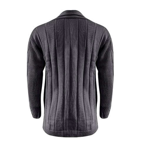 Men's Cable Knit Cardigan Sweater Shawl Collar Button Down Casual Cardigans Loose Fit Long Sleeve Winter Sweater4