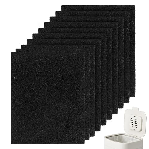 10 Pcs Activated Carbon Filters for Joseph & Joseph Compost Bin, Odour Filters Compatible with J&J Food Caddy, Replacement Rectangle Filter for Removes Odour and Keeps Room Fresh for Kitchen
