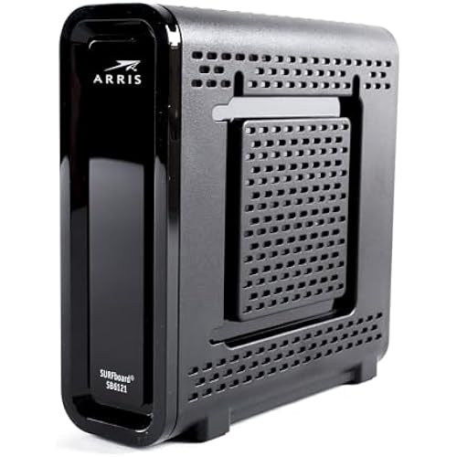 ARRIS SURFboard SB6121 4x4 DOCSIS 3.0 Cable Modem (Renewed)-Black
