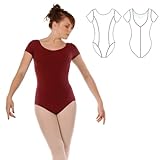 Capezio Mädchen Princess Seam Short-Sleeve Leotard Trikot, Schwarz, Intermediate