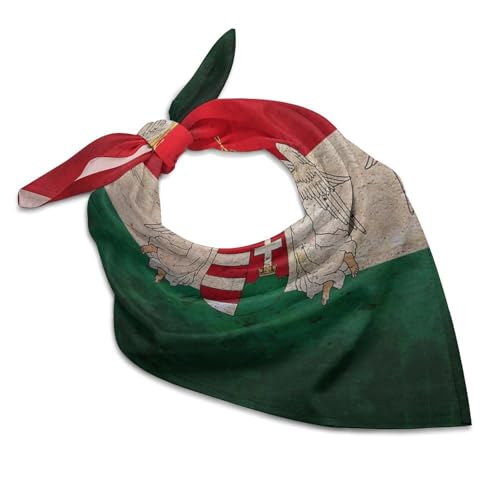 Homect with Hungarian Flag Bandana Kerchief for Women Colorful Square Scarf Lightweight Handbags Purse Scarves