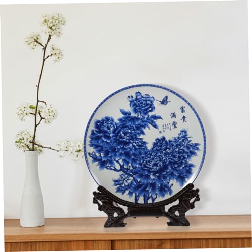 Plato de cerámica azul y blanco para obsequio único en bodas y aniversarios especiales 7