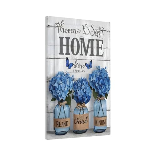 Decorative Light Switch Cover Plate Blue Flower Bottles Wood Plank 1 Gang No Device Single Blank Outlet Covers Wall Plate Cover Switchplate Electrical Faceplate
