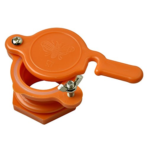 Preisvergleich Produktbild APIFORMES Plastik-Quetschhahn Orange für Honigeimer mit verlängerter Führung / Honigernte / Honigschleudern / Honig / Imkerei / Imkereibedarf
