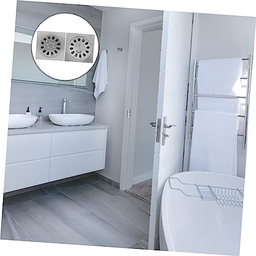 Drain de sol en acier inoxydable carré pour douche et salle de bain | Lot de 2 - 5