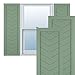 Ekena Millwork TFP001CV12X036TG True Fit PVC Single Panel Chevron Modern Style Fixed Mount Shutters, (Per Pair-Hardware Not Included), 12"W x 36"H, Track Green