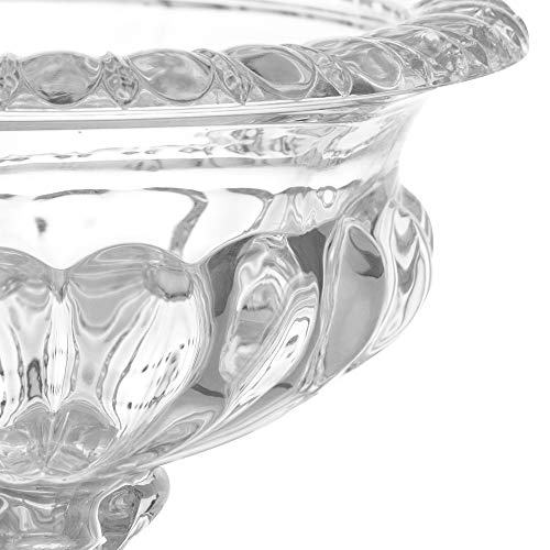 Centro de Mesa Athenas em Cristal Ecológico com Pé L'Hermitage Transparente 16 cm Pacote de 1 Vidro