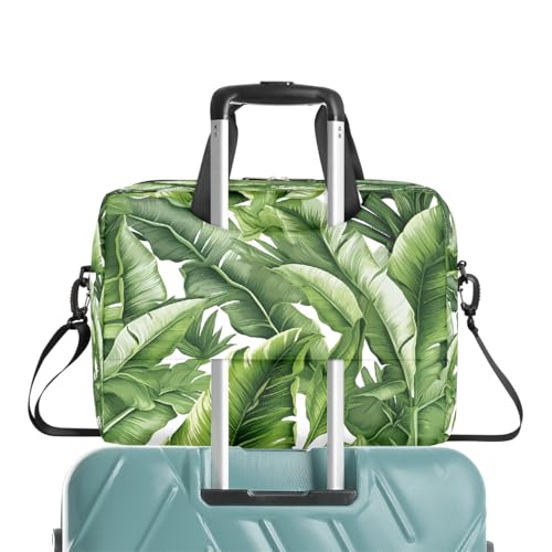 Maletín para laptop 15.6-16" verde con hojas tropicales miniatura 7