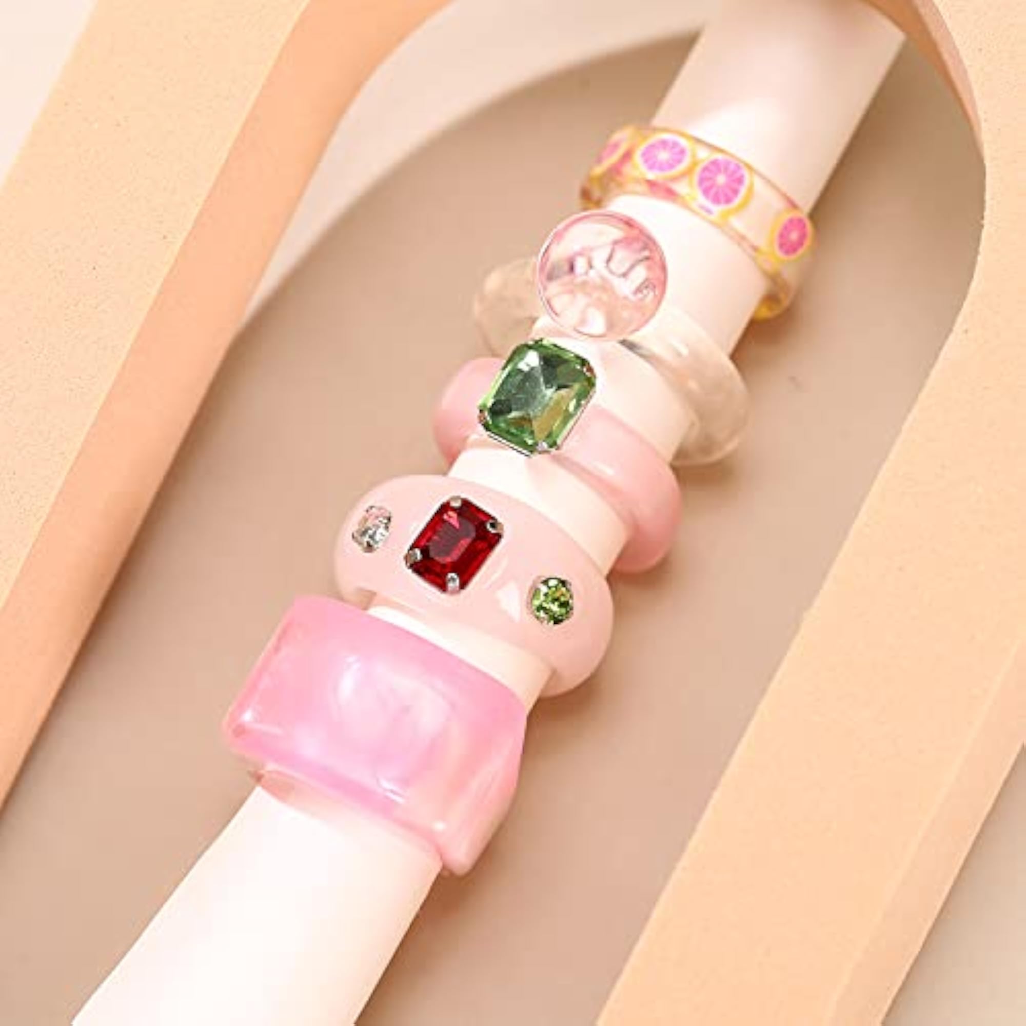Enamelled Rings Combo for Men and Women