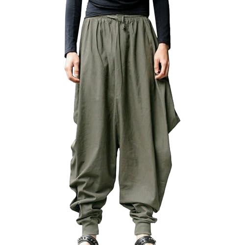 Baggy Pants Men Fashion Harem Pants Cotton Loose Fit Casual Pants for Men with Relaxed Style and Comfortable Wear