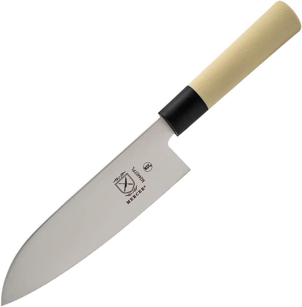 Mercer Culinary Asian Collection Santoku Knife with NSF Handle, 7-Inch - Thumbnail 3