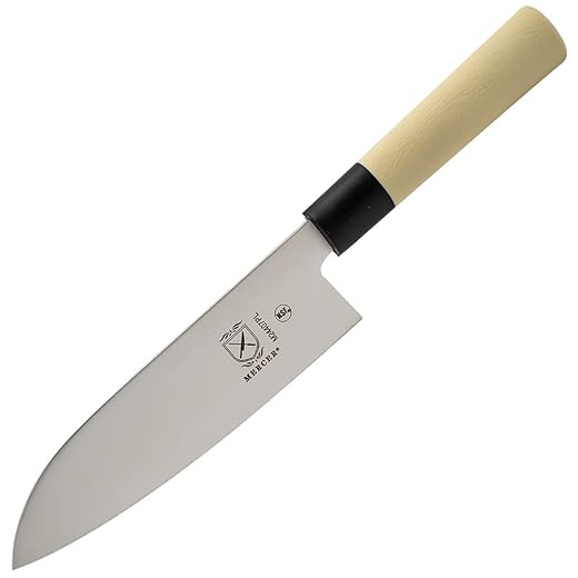 Mercer Culinary Asian Collection Santoku Knife with NSF Handle, 7-Inch