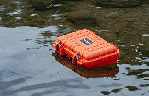 Meijia Portable All Weather Ip67 Waterproof Protective Hard Case, Small Camera Case,Dry Case With Customizable Foam,Fit Use Of Drones, Camera,Equipments, 11.65 ”X8.35”X3.78”(Orange) #TOP4