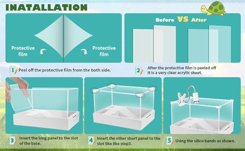 Geegoods GEEGOODS084 Turtle Tank Aquarium,Reptile Tank,Turtle Aquarium Terrapin Lake thumb #6