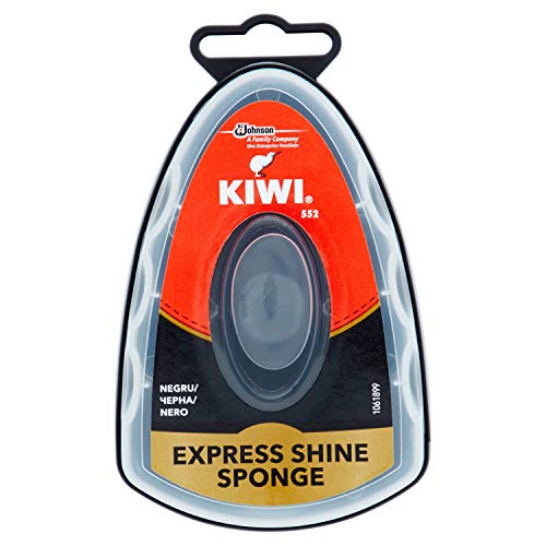 Kiwi Self-Polishing Sponge for Shoe Cleaning, Black
