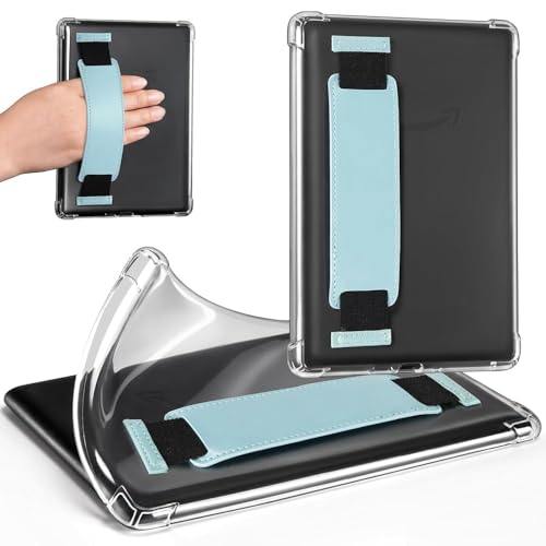 Image of CoBak Hand Strap Clear Case for All-New 7 inch E-Readers - Lightweight, Scratch-Proof Silicone Back Cover