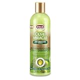 African Pride Olive Miracle 2 in 1 Shampoo & Conditioner, Moisturizing & Detangling for Coily & Curly Hair, with Olive Oil & Flaxseed Oil, 12 oz