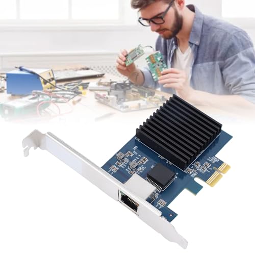 Tarjeta de red 10G RJ45 PCIe, adaptador Ethernet para Linux con 6 opciones de velocidad de red, estándares IEEE 802.3an, PCI Express Gen 4 x1, chipset RTL8127 miniatura 2