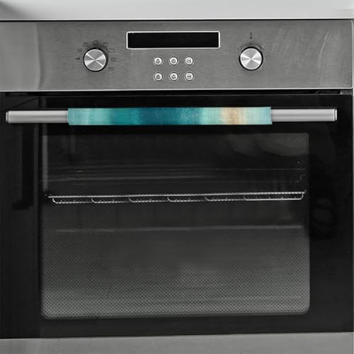 Image of Refrigerator Door Handle Covers Set of 2 Modern Blue Decorate Washable Fridge Dishwasher Mocrowave Oven Stove Decor Protector Handle Cover Keep Kitchen Appliance Clean from Food Stains Decorate