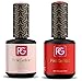 Produktbild PINK GELLAC Shellac Gel Nagellack 2 x 15 ml für UV/LED Lampe | 105 Blush Orange Rosa Rose 15 ml | 107 Cheerfull Red Rot 15 ml |Gel Nail Polish for UV Nail Lamp | LED Nagel Lack Gellack Nagelgel