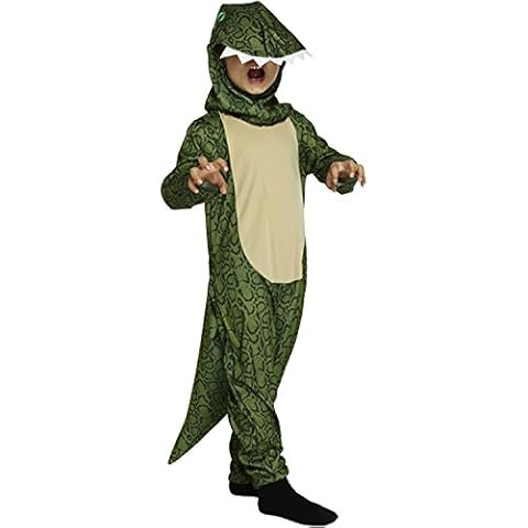 Childs Green Dinosaur Godzilla T-Rex Onesie Fancy Dress Book Week Costume #Large 10-12 Cover