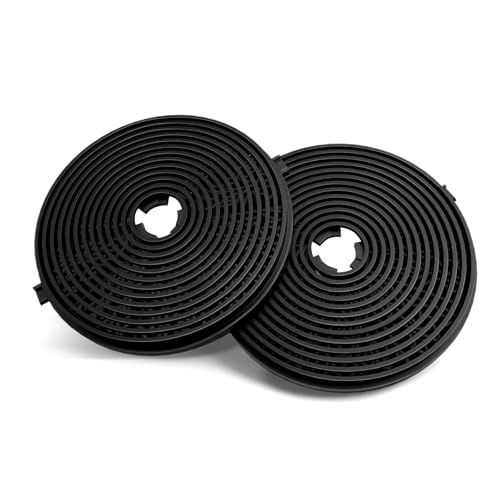 KICHPOWER Filtre à charbon actif de rechange pour hotte aspirante, lot de 2, pour hotte télescopique de 60 cm #BX2-5G-J2F26L et hotte encastrable de 52 cm #BX2-5G-D9G5X02
