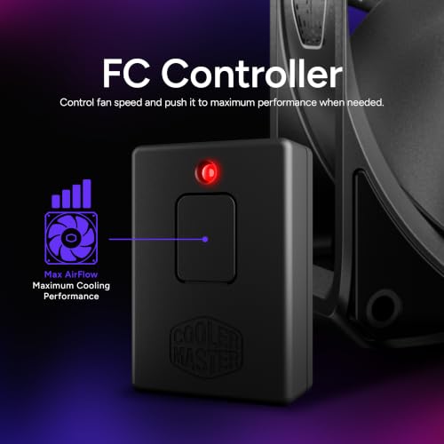Image of Cooler Master MasterFan A120 FC Case Fan, High Air Pressure, Aluminum Blade