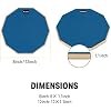 Donner Drum Practice Pad 8 Inches, Silent Practice Drum Pad 2-Sided With Drum Sticks - Blue