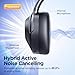 Upgrade Pro‑level Hybrid Active Noise Cancelling Headphones with HD Sound, Wireless Bluetooth Headphones Over The Ear Unequaled Comfort, Vivid Deep Bass, for Home Office Travel Birthday Gift, Black