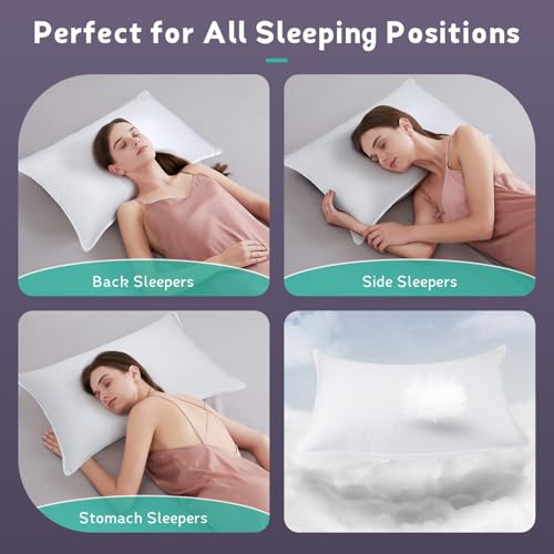 Almohada de Plumón Blanco Tamaño Queen Suave miniatura 5