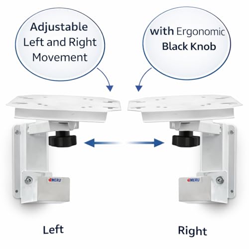 Image of Wall Mount for Patient Monitor | Heavy-Duty Powder-Coated Steel | Adjustable Left & Right Movement with Ergonomic Black Knob | Universal Mounting Tray | Cable Holder | Medical & ICU Use (FRIENDLY)