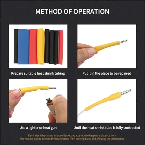 Gaines thermorétractables pour câbles électriques kit isolant de protection
