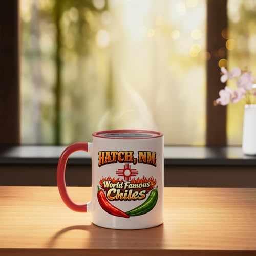Taza cerámica Hatch New Mexico Chile Rojo y Verde 11 oz miniatura 3