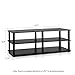 Furinno TURN-S-TUBE TV Stand, 3-Tier No Tools Entertainment Center, TV Console for TV up to 46 Inch, for Living Room, Bedroom, Espresso