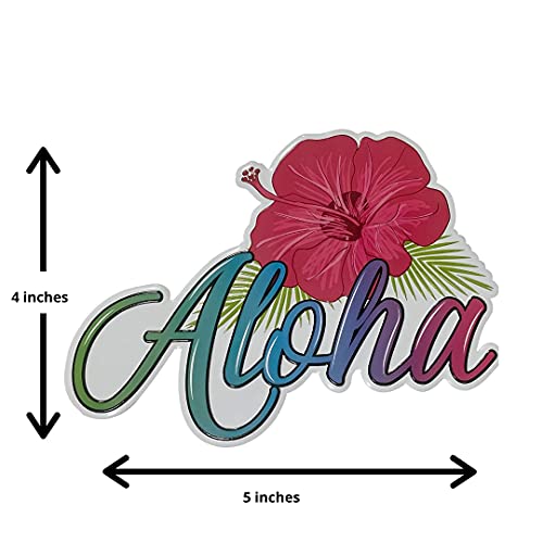 Imán Decorativo Aloha Hawaii Hibiscus 5x4 pulgadas miniatura 5