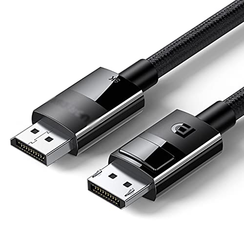 FSFS Pantalla Ordenador Cable Cable de DisplayPort DP 1.4 Cable Hombre a Macho Nylon Trenzado Cover