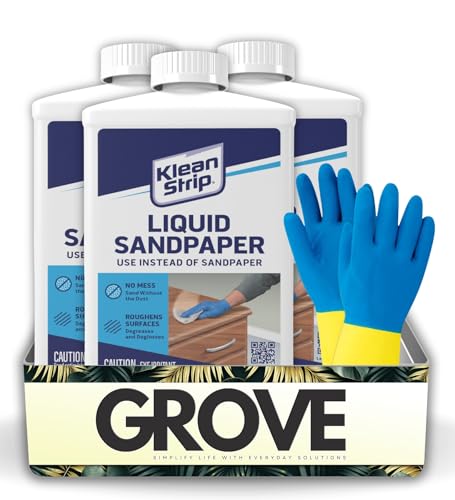 Klean Strip Liquid Sandpaper Deglosser 1 qt Bundle...
